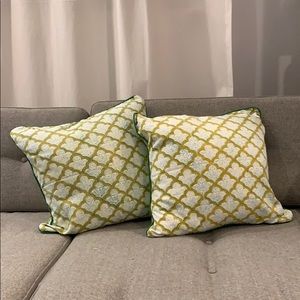 Set of 3 Roller Rabbit decorative pillow covers